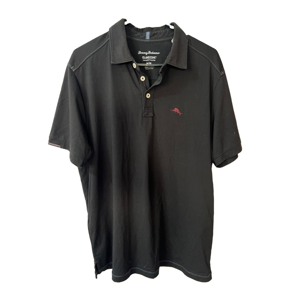 Tommy Bahama Men's‎ Black Islandzone 37.5 Technology Mens Sz Med Polo Shirt